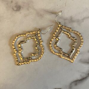 Park Lane Gold Hammered Dangle Earrings